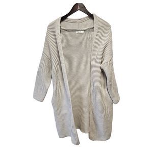 MOD REF Open Cardigan‎ Sweater LARGE Long Line Classic